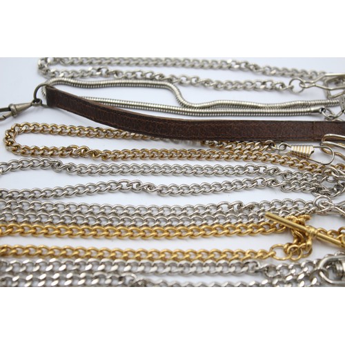 512 - 16 x Assorted Gents POCKET WATCH CHAINS / ALBERTS Inc. Gold / Silver Tone Etc.     349431