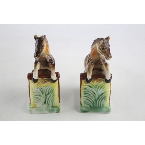 355 - Mid  20th Century ceramic equine bookends   627452