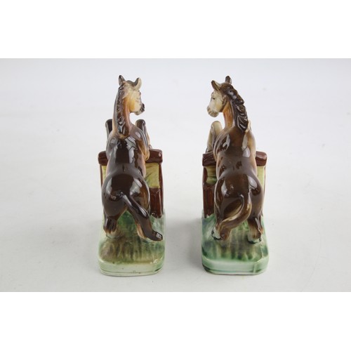 355 - Mid  20th Century ceramic equine bookends   627452