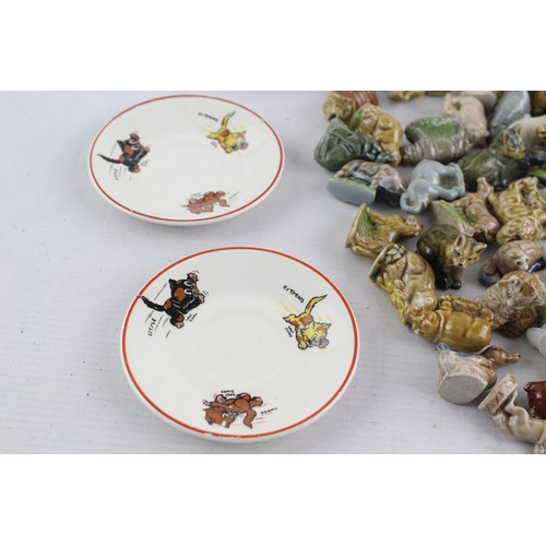 358 - Job Lot Vintage Wade MINIATURES Inc Teapot, Kitten Saucers, Giraffe Etc     627580