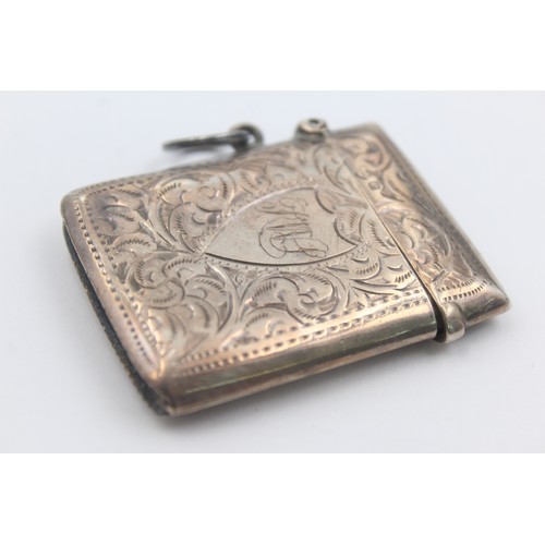 367 - Antique Edwardian Hallmarked 1904 Birmingham STERLING SILVER Vesta Case (31g)     558827