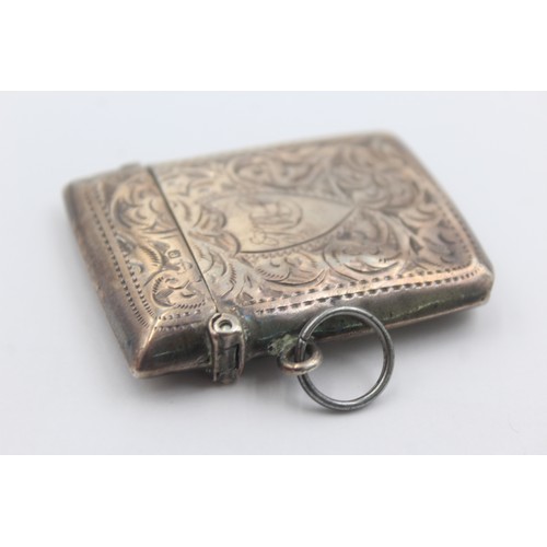 367 - Antique Edwardian Hallmarked 1904 Birmingham STERLING SILVER Vesta Case (31g)     558827