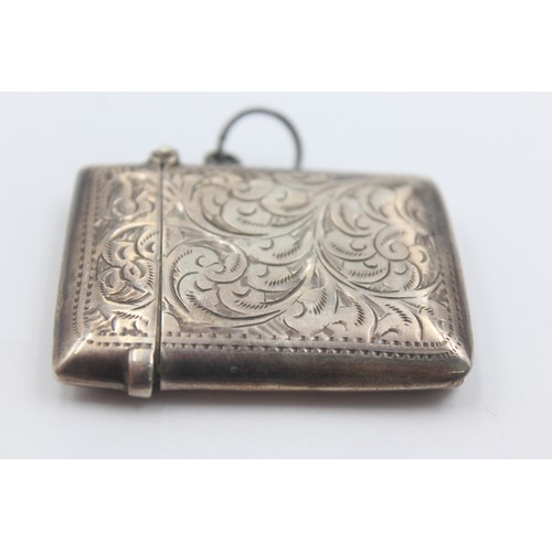 367 - Antique Edwardian Hallmarked 1904 Birmingham STERLING SILVER Vesta Case (31g)     558827