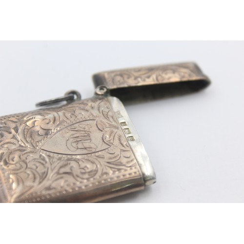 367 - Antique Edwardian Hallmarked 1904 Birmingham STERLING SILVER Vesta Case (31g)     558827