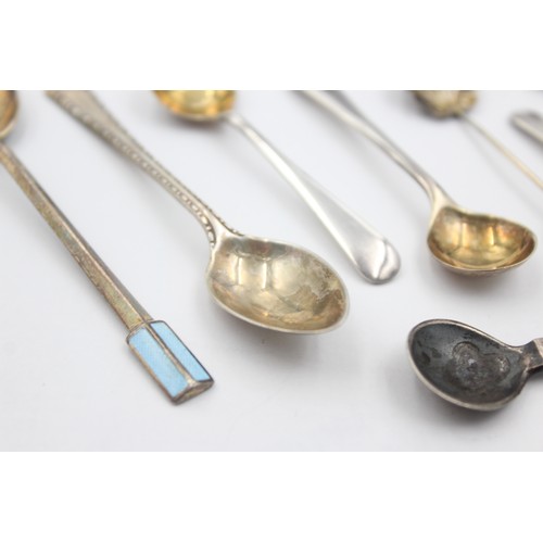 371 - 8 x Antique / Vintage Hallmarked .925 STERLING SILVER Condiment Spoons (37g)     664650