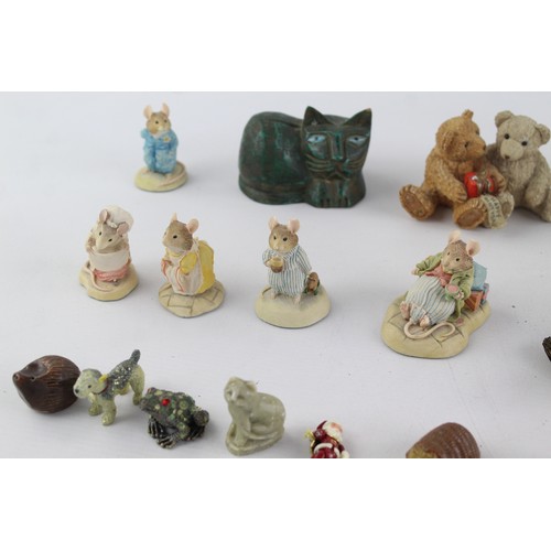 378 - 30 x Assorted Vintage MINIATURE Ornaments Inc Mice, Bear, Frog Etc     627542