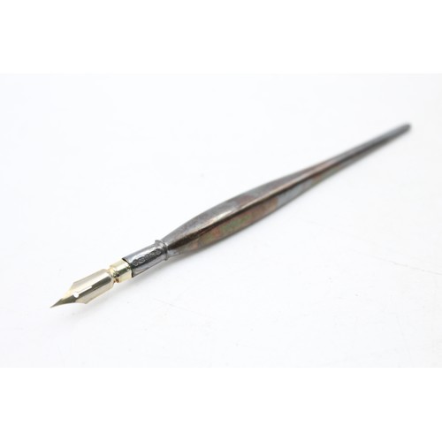 390 - 2 x Vintage .900 & .925 STERLING SILVER Dipping Nib & Propelling Pencil (15g)     664669