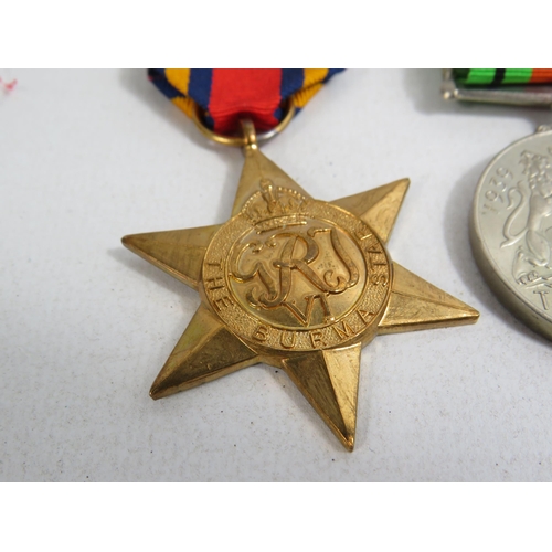 319 - 3 Military medals, Burma Star, Defence Medal and War medal 1939 to 1945.