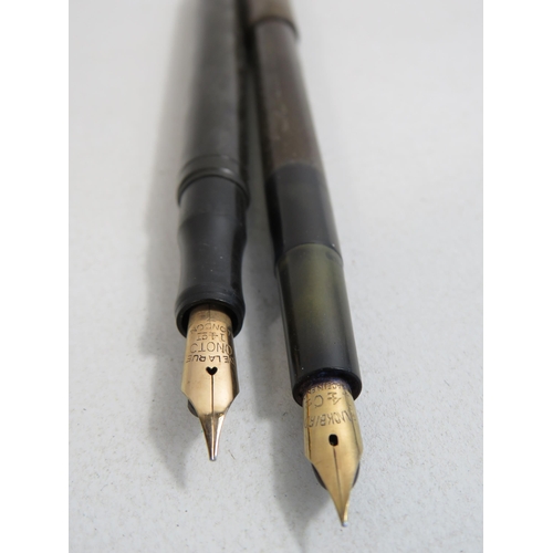 325 - 2 fountain pens both with 14k gold nibs 