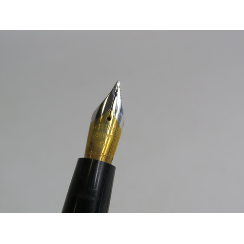 327 - Rolled gold Watermans super 6 fountain pen with 18k gold nib.