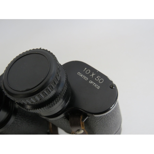 651 - Regent 10 x 50 Binoculars and case.