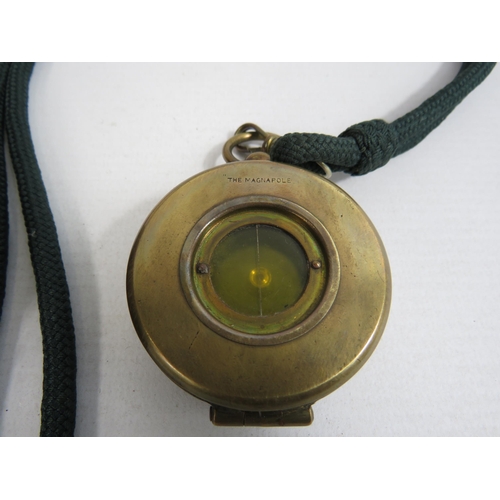 675 - Vintage brass marching compass by short and mason limited 