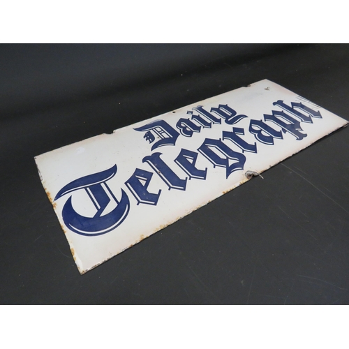 603 - Vintage enamel Daily Telegraph sign which measures 19