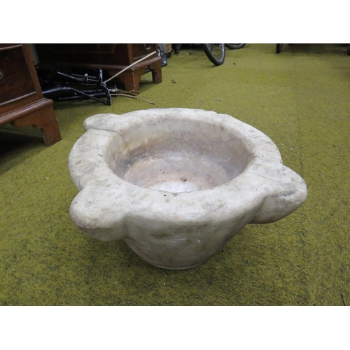 635 - Large marble bowl like the bowl from a pestle and mortar.