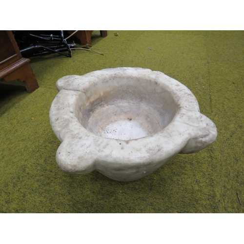 635 - Large marble bowl like the bowl from a pestle and mortar.