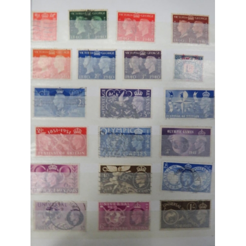 544 - Nicely presented selection of Vintage and Modern GB stamps to include 2d Blues, Penny Reds etc. see ... 