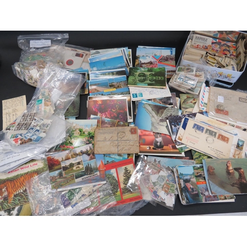 545 - Good Mixed lots of assorted stamps to include 2d Blues, first day covers, Cig cards,