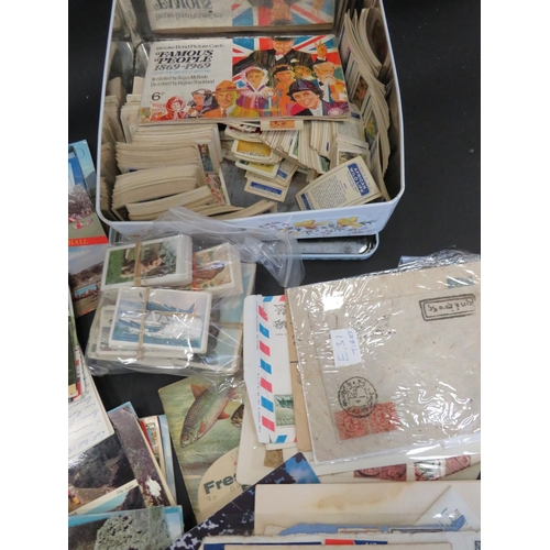 545 - Good Mixed lots of assorted stamps to include 2d Blues, first day covers, Cig cards,