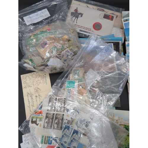 545 - Good Mixed lots of assorted stamps to include 2d Blues, first day covers, Cig cards,