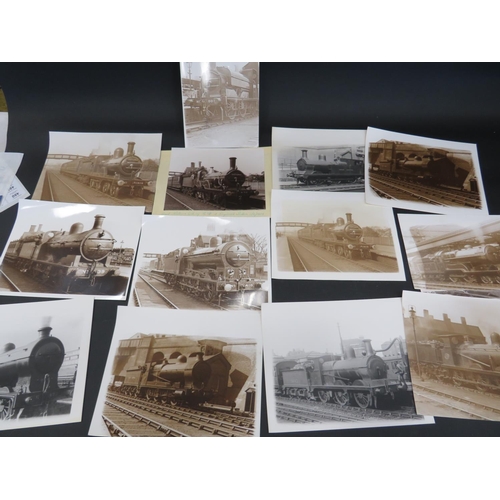 548 - Selection of enlarged photos of Steam engines. See photos.