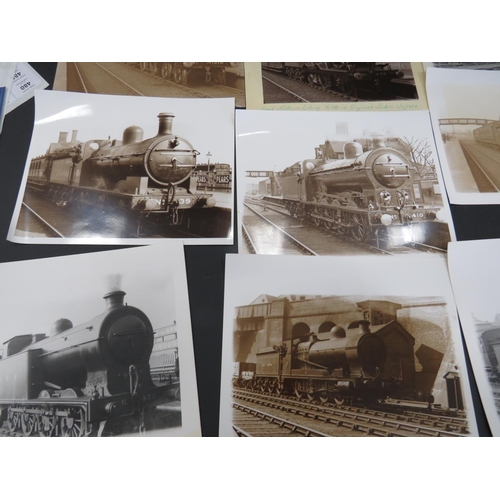 548 - Selection of enlarged photos of Steam engines. See photos.