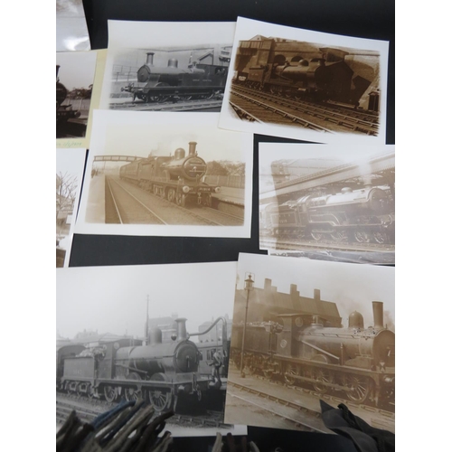 548 - Selection of enlarged photos of Steam engines. See photos.