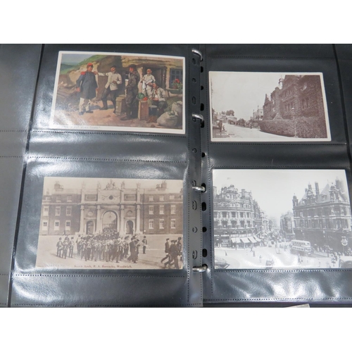 550 - Selection of Original WW1 & 2 comic postcards depicting Army Barbers together with a well presented ... 