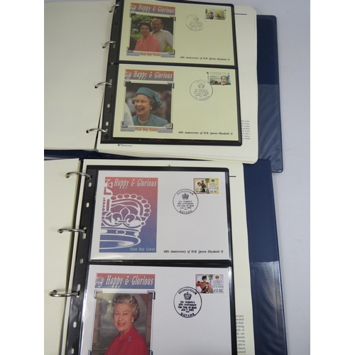 555 - Well presented album of Royal first day covers plus one smaller album. See photos.