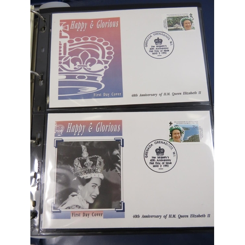 555 - Well presented album of Royal first day covers plus one smaller album. See photos.