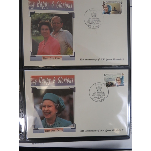 555 - Well presented album of Royal first day covers plus one smaller album. See photos.