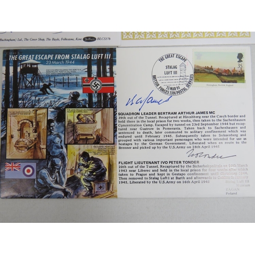 564 - Five very special WW2 commemorative FDC's, Each signed by RAF Aircrew. See photos.