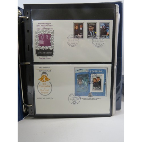 558 - Three well presented  leatherette albums of Royal Family Commemorative Presentation packs /FDC's .  ... 