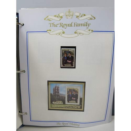 560 - Three well presented  leatherette albums of Royal Family Commemorative Presentation packs /FDC's .  ... 