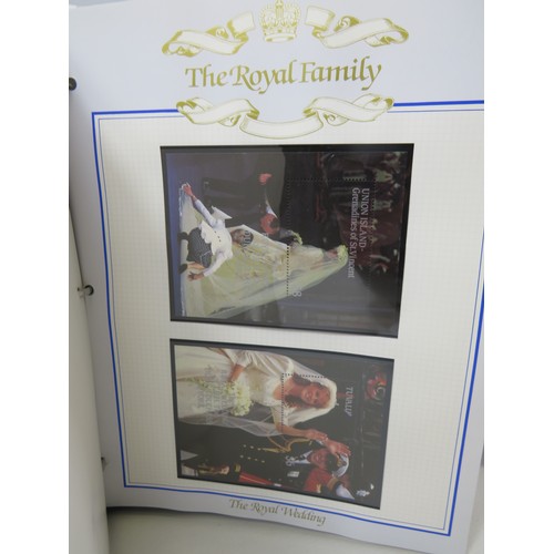 560 - Three well presented  leatherette albums of Royal Family Commemorative Presentation packs /FDC's .  ... 