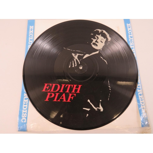 648 - Rare, Edith Piaf picture disc. Danish made, 1980's, Mint condition with sleeve. See photos.