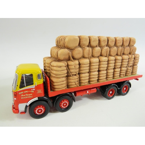 649 - Corgi Die cast Model, AEC Mammoth Major platform lorry with Cotton Bale load along with a Shapa memo... 