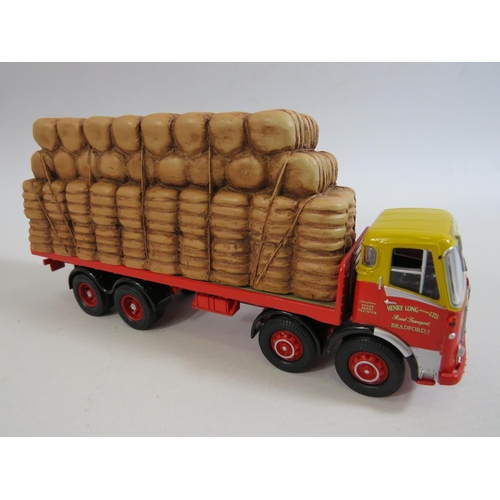 649 - Corgi Die cast Model, AEC Mammoth Major platform lorry with Cotton Bale load along with a Shapa memo... 