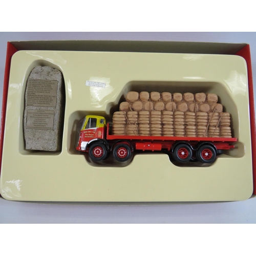 649 - Corgi Die cast Model, AEC Mammoth Major platform lorry with Cotton Bale load along with a Shapa memo... 