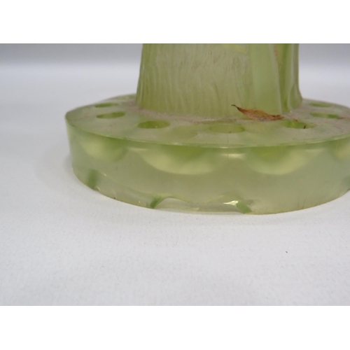 79 - Sowerby Uranium glass art deco nude lady centrepiece. 9