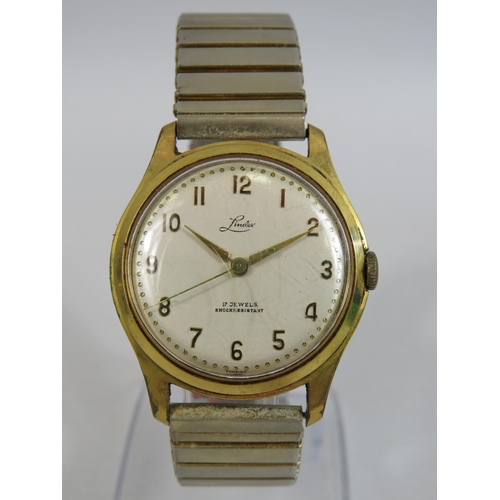 408 - Lindex 17 Jewel watch with expanding metal strap running order. See photos.