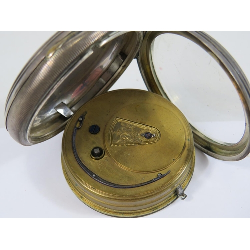 411 - Silver cased English Lever pocket watch by H Stone of Leeds. Case is hallmarked for Chester 1894  mo... 