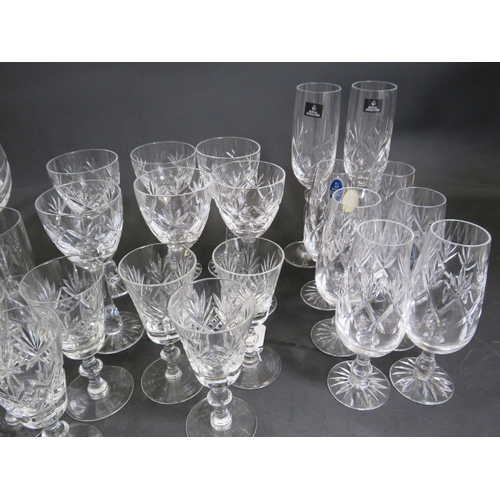 166 - Large selection of Royal Doulton crystal drinking glasses 28 in total.