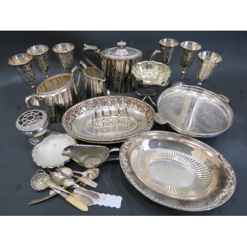 760 - Good selection of Silver plate items. See photos.