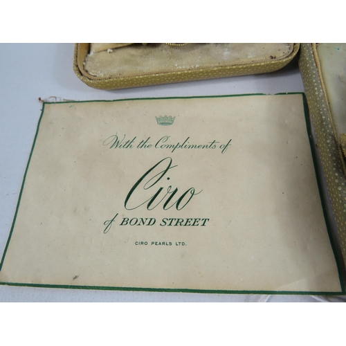 675 - Boxed vintage Ciro of Bond street london, Pearl Necklace, Braclet and earrings set etc