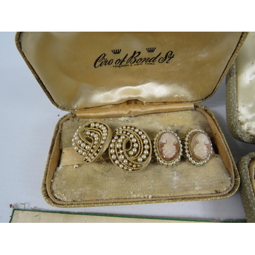 675 - Boxed vintage Ciro of Bond street london, Pearl Necklace, Braclet and earrings set etc