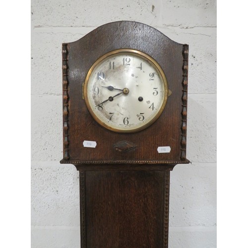 998 - Vintage 1930's Grandaughter clock. non runner for spares or repairs. see photos