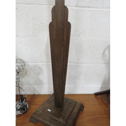 1000 - 1930's Art deco wooden lamp stand approx 5ft tall. see photos