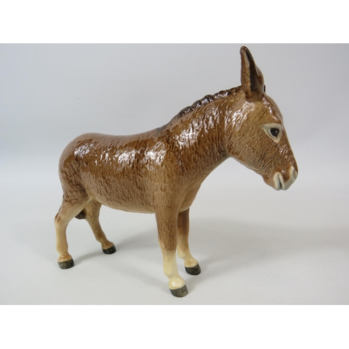 31 - Beswick Donkey figurine. 13.5cm tall.