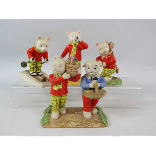 36 - 3 Melba ware Figurines in the forms of a Bull, a West highland terrier and Rough Collie.