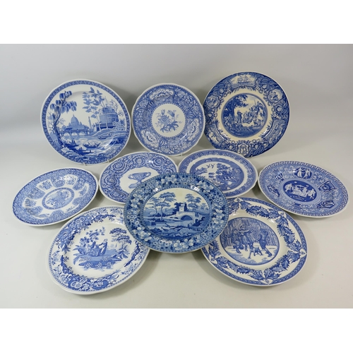 46 - Spode Blue room collectors plates plus one by wedgwood.